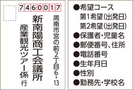 ハガキでのお申し込み